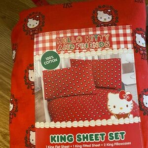 Hello Kitty Red King Bedding Set
